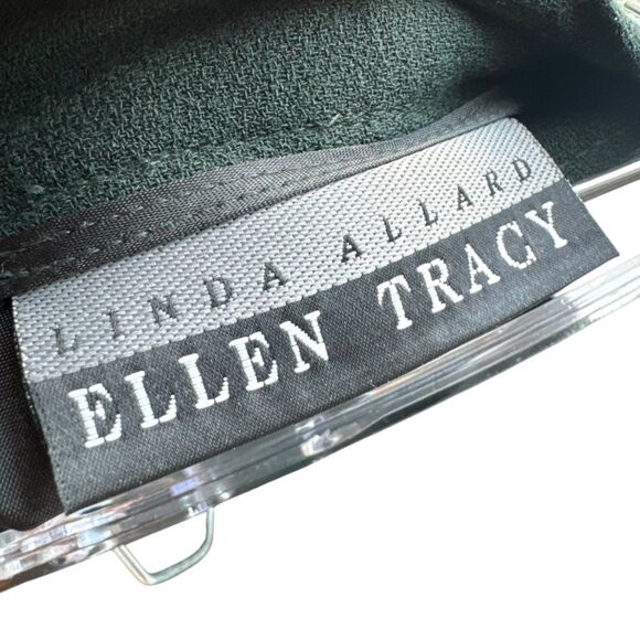 Ellen Tracy Faux Wrap Wool Midi Maxi Green Skirt - Picture 5 of 8